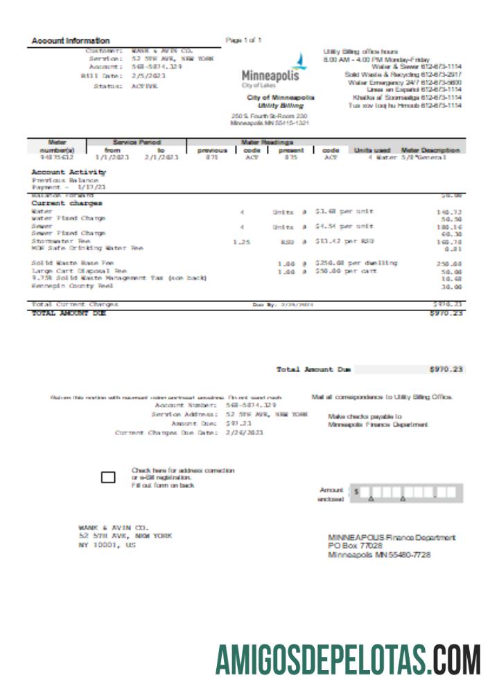 Projeto de lei de serviços públicos da cidade de Minneapolis de Lakes, SCR modelo